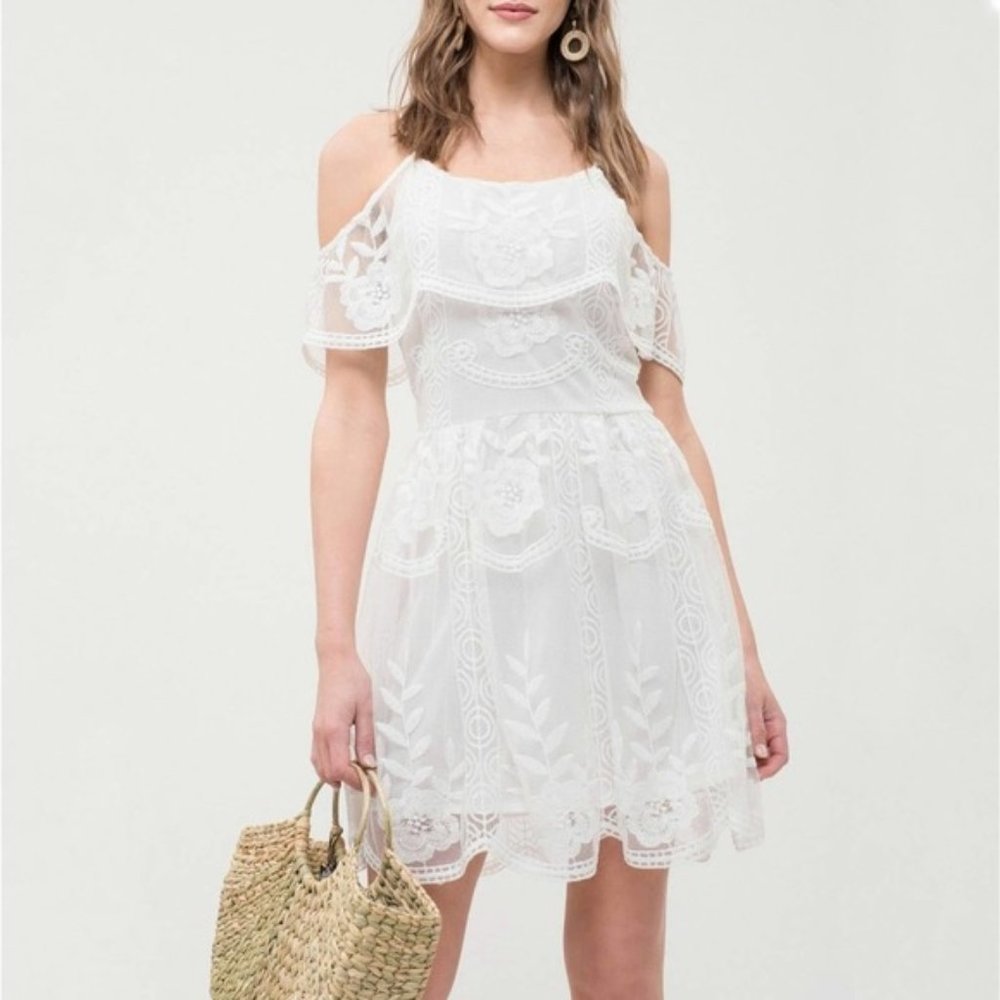 Blu Pepper Boutique White Lace Dress